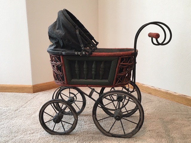 vintage doll carriage