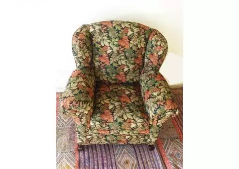 Incredible Re-upholstered Vintage Wingback Chair!